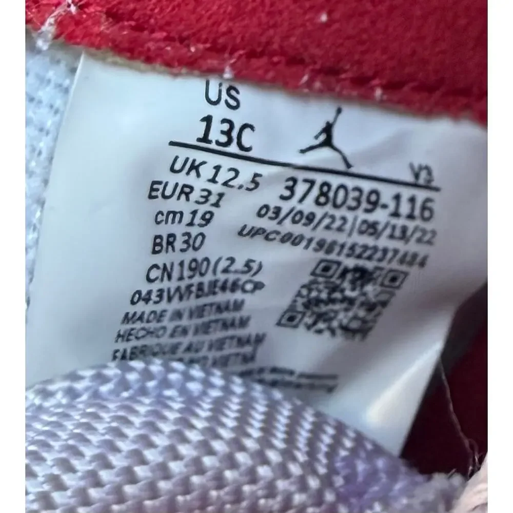 Air Jordan 11 Retro Cherry 2022 PS Kids Size 13C Red White 378039-116